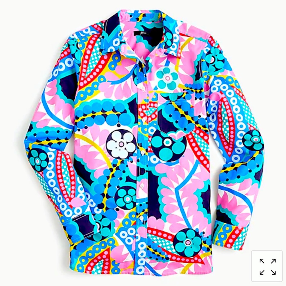 NWT JCrew ClassicFit in Ratti kaleidoscope floral